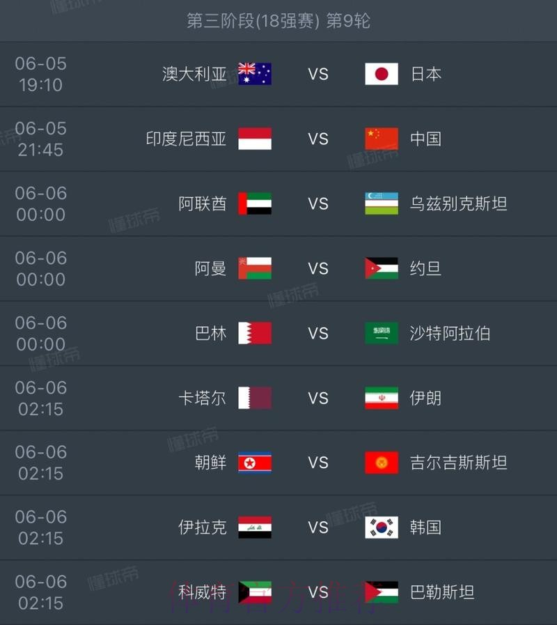 2026世界杯每日赛程更新 2026世界杯每日赛程更新